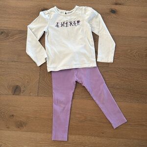 2 piece set - Janie and Jack and Uniqlo leggings (size 4)